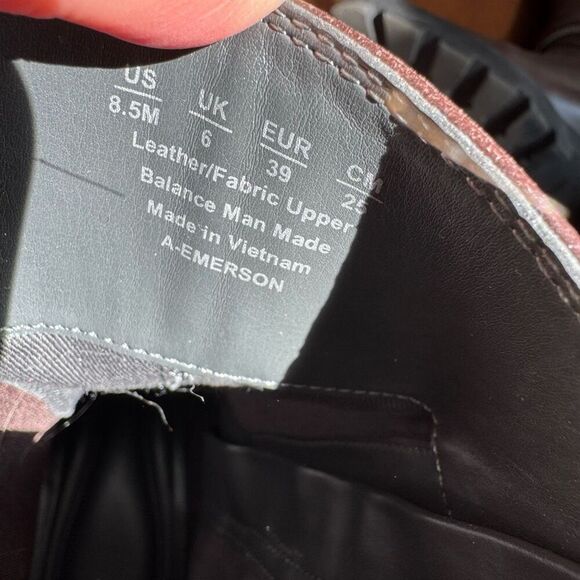 Franco Sarto Emerson Lug Sole Moto Boots in Brown Size 8.5 - Picture 5 of 6